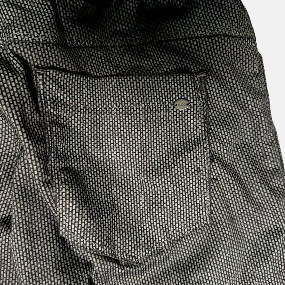 Bevy Flog Shely Jogger Pants Size 26 drawstring waist black gray honeycomb print - Picture 5 of 9